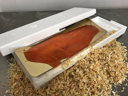 Koud gerookte zalmzijde (Voorgesneden)